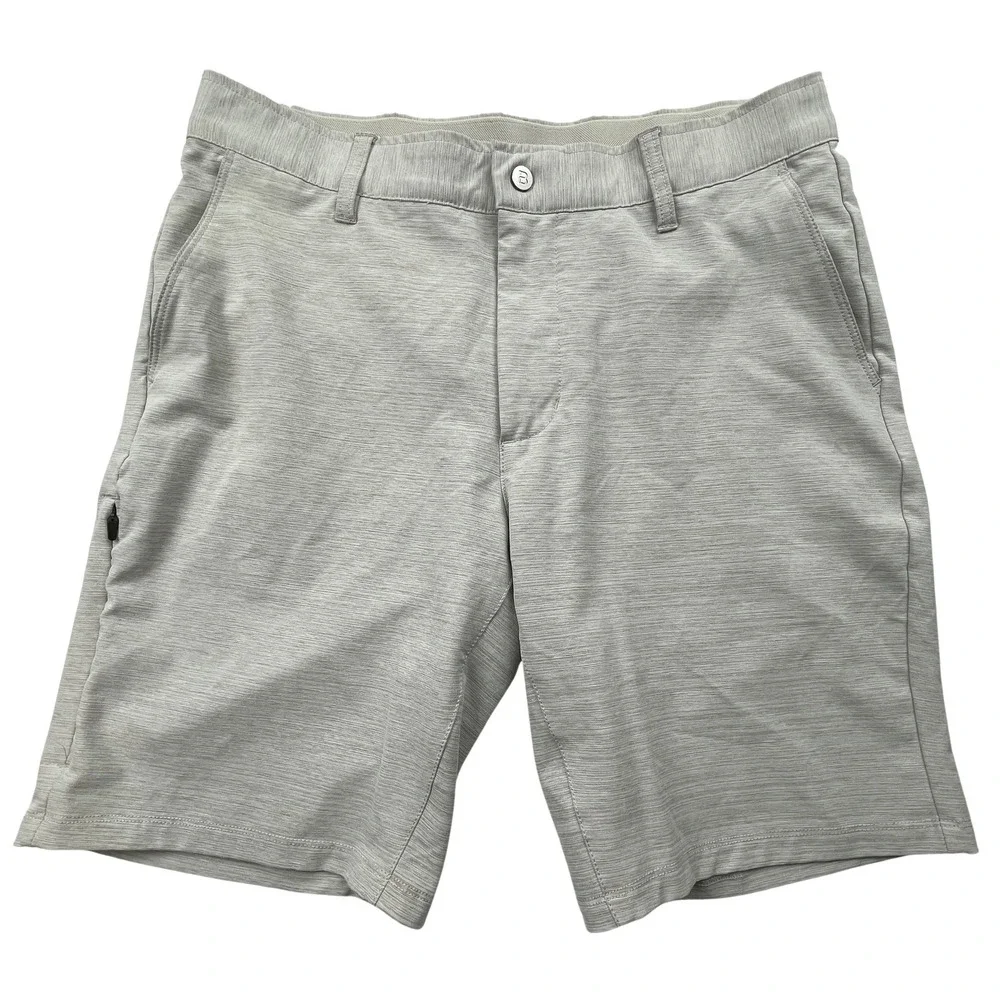 BYLT Mens Kinetic‎ Short Stretch Performance Athletic Golf Large L Gray Heather